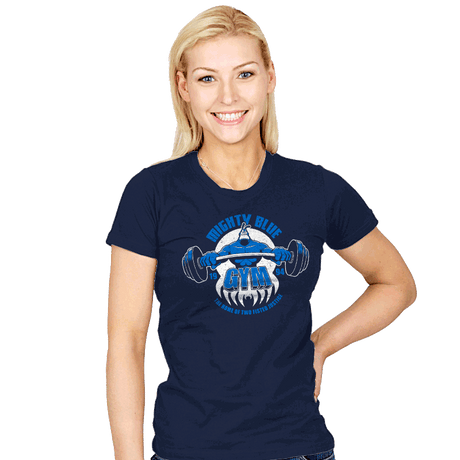 Mighty Blue Gym - Womens T-Shirts RIPT Apparel