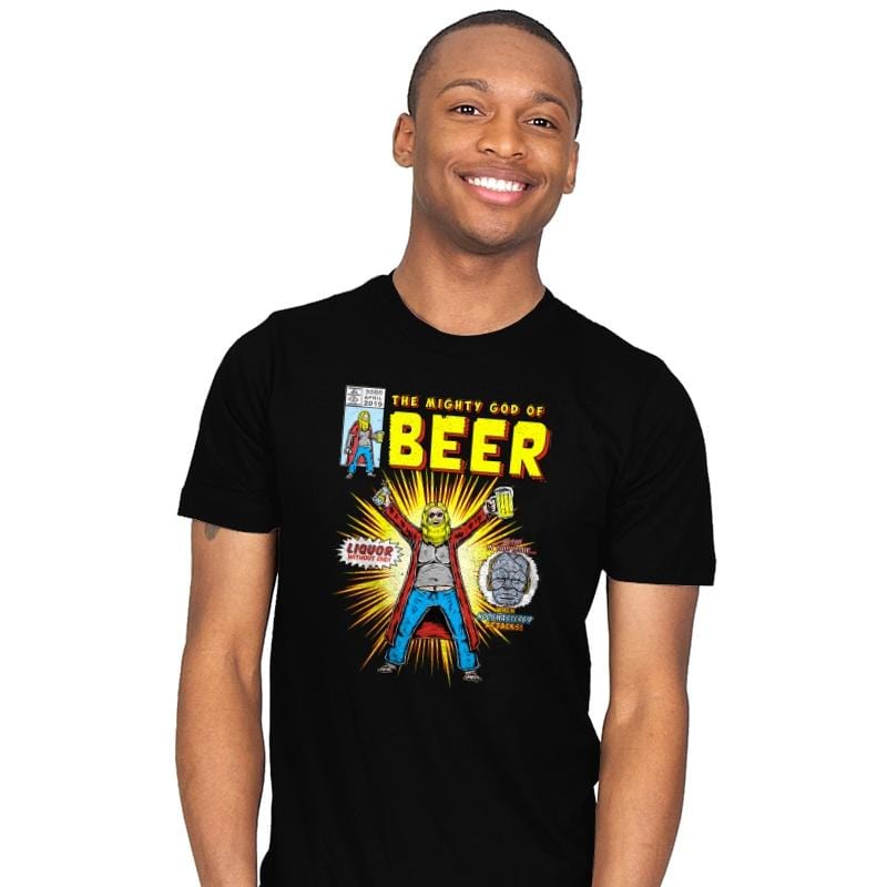 Mighty God of Beer - Mens T-Shirts RIPT Apparel