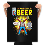 Mighty God of Beer - Prints Posters RIPT Apparel 18x24 / Black