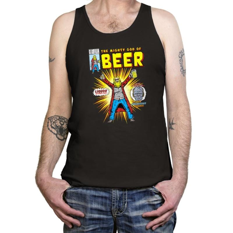 Mighty God of Beer - Tanktop Tanktop RIPT Apparel