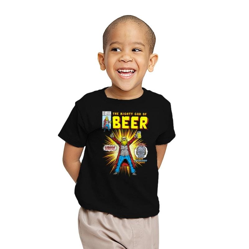 Mighty God of Beer - Youth T-Shirts RIPT Apparel