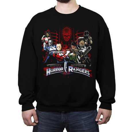 Mighty Morbid Horror Rangers - Crew Neck Sweatshirt Crew Neck Sweatshirt RIPT Apparel