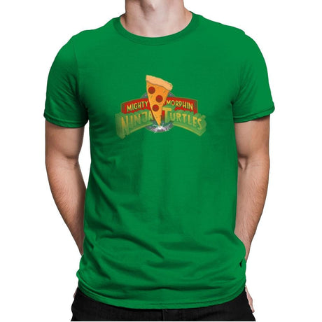 Mighty Morphin Ninja Turtles Exclusive - Mens Premium T-Shirts RIPT Apparel Small / Kelly Green