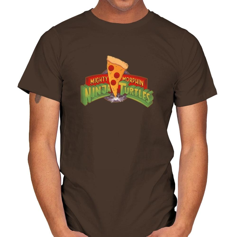 Mighty Morphin Ninja Turtles Exclusive - Mens T-Shirts RIPT Apparel Small / Dark Chocolate