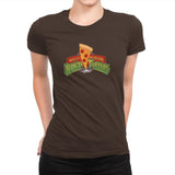 Mighty Morphin Ninja Turtles Exclusive - Womens Premium T-Shirts RIPT Apparel Small / Dark Chocolate