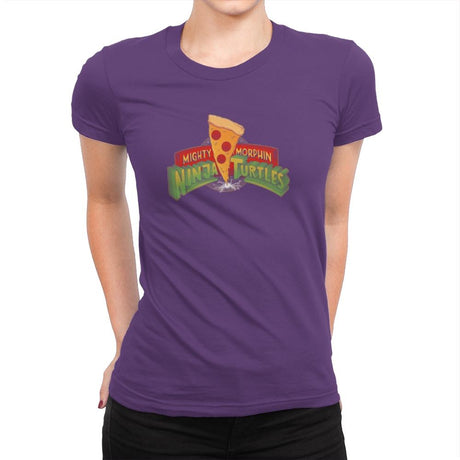 Mighty Morphin Ninja Turtles Exclusive - Womens Premium T-Shirts RIPT Apparel Small / Purple Rush