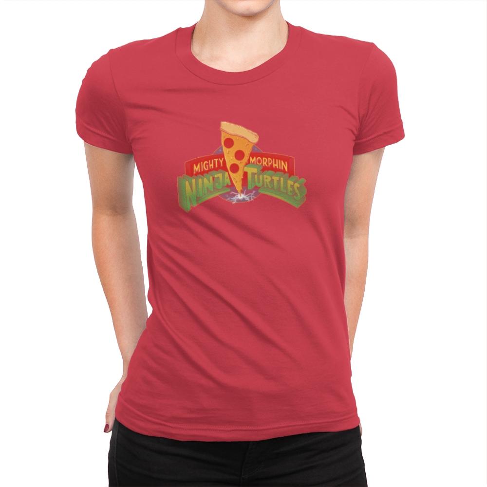 Mighty Morphin Ninja Turtles Exclusive - Womens Premium T-Shirts RIPT Apparel Small / Red