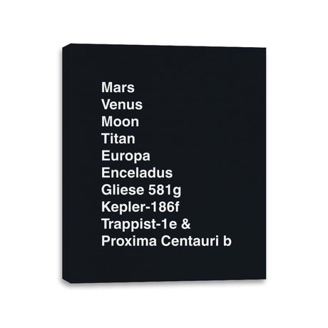 Migrating Away From Our Planet - Canvas Wraps Canvas Wraps RIPT Apparel 11x14 / Black