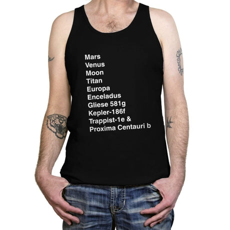 Migrating Away From Our Planet - Tanktop Tanktop RIPT Apparel X-Small / Black
