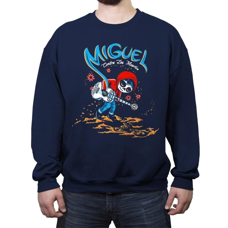 Miguel VS The Dead - Crew Neck Sweatshirt Crew Neck Sweatshirt RIPT Apparel Small / Navy