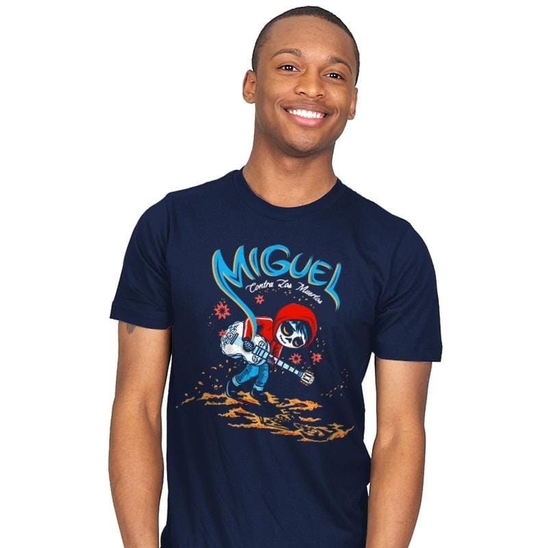 Miguel VS The Dead - Mens T-Shirts RIPT Apparel Small / Navy