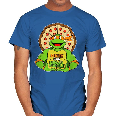 Mikey is my Turtle (My Orange Ninja Turtle) - Mens T-Shirts RIPT Apparel Small / Royal