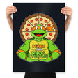 Mikey is my Turtle (My Orange Ninja Turtle) - Prints Posters RIPT Apparel 18x24 / Black