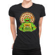 Mikey is my Turtle (My Orange Ninja Turtle) - Womens Premium T-Shirts RIPT Apparel Small / Black