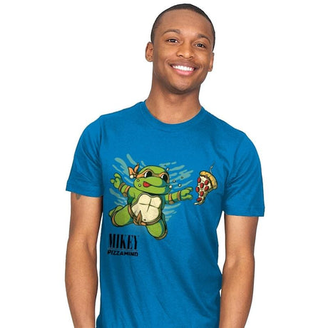MIKEY - Pizzamind - Mens T-Shirts RIPT Apparel Small / Turquoise