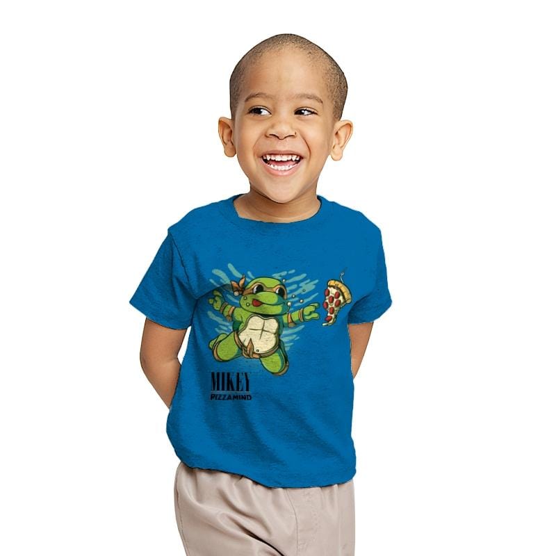 MIKEY - Pizzamind - Youth T-Shirts RIPT Apparel X-small / Sapphire