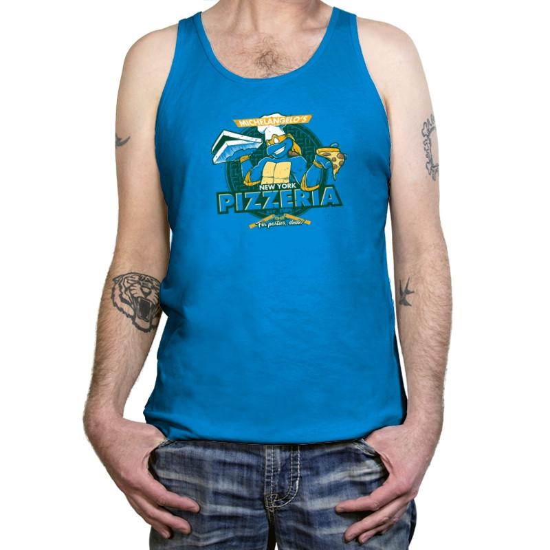 Mikey's Pizzeria Exclusive - Tanktop Tanktop RIPT Apparel X-Small / Neon Blue