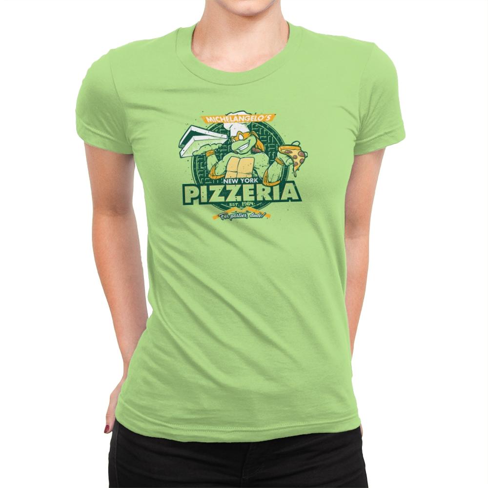Mikey's Pizzeria Exclusive - Womens Premium T-Shirts RIPT Apparel Small / Mint