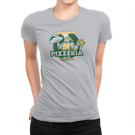 Mikey's Pizzeria Exclusive - Womens Premium T-Shirts RIPT Apparel Small / Silver