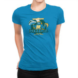 Mikey's Pizzeria Exclusive - Womens Premium T-Shirts RIPT Apparel Small / Turquoise