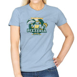 Mikey's Pizzeria Exclusive - Womens T-Shirts RIPT Apparel Small / Light Blue