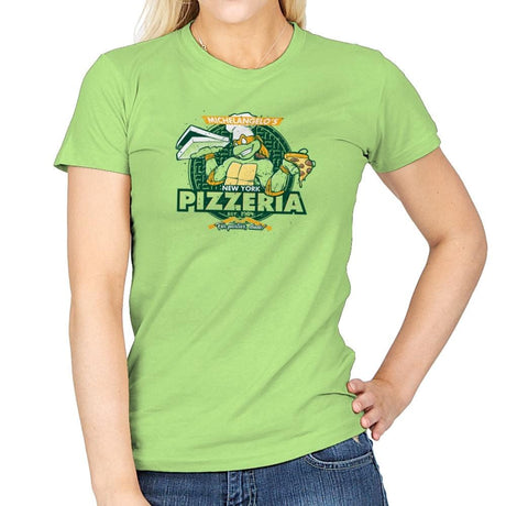 Mikey's Pizzeria Exclusive - Womens T-Shirts RIPT Apparel Small / Mint Green