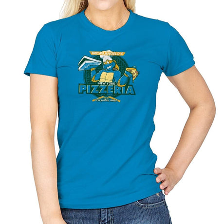 Mikey's Pizzeria Exclusive - Womens T-Shirts RIPT Apparel Small / Sapphire