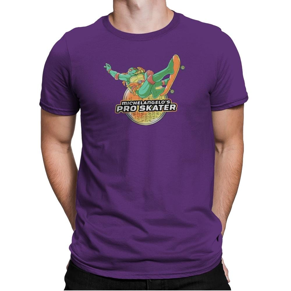 Mikey's Pro Skater - Mens Premium T-Shirts RIPT Apparel Small / Purple Rush