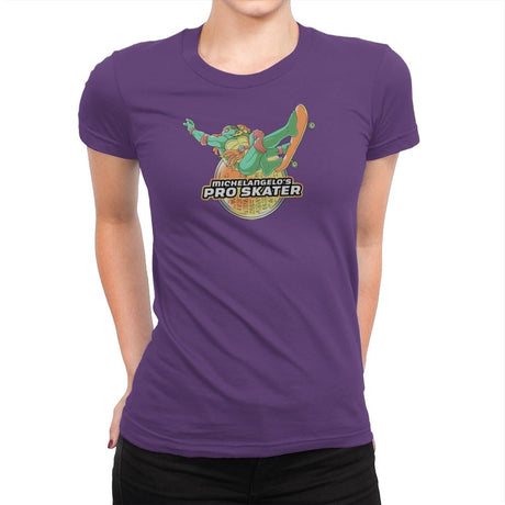 Mikey's Pro Skater - Womens Premium T-Shirts RIPT Apparel Small / Purple Rush