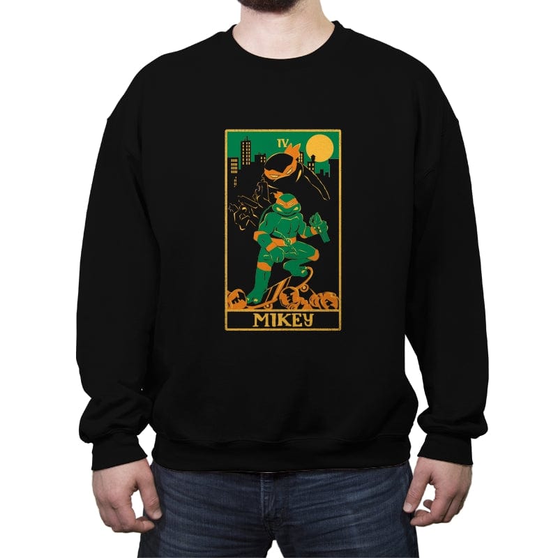 Mikey Tarot Card - Crew Neck Sweatshirt Crew Neck Sweatshirt RIPT Apparel Small / Black