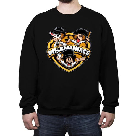 Milkmaniacs - Crew Neck Sweatshirt Crew Neck Sweatshirt RIPT Apparel Small / Black