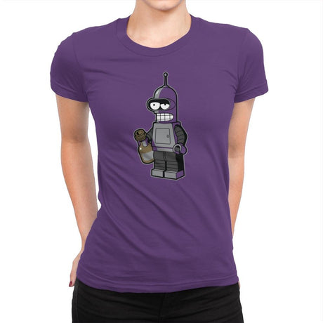 Mini Bendingbot Exclusive - Brick Tees - Womens Premium T-Shirts RIPT Apparel Small / Purple Rush