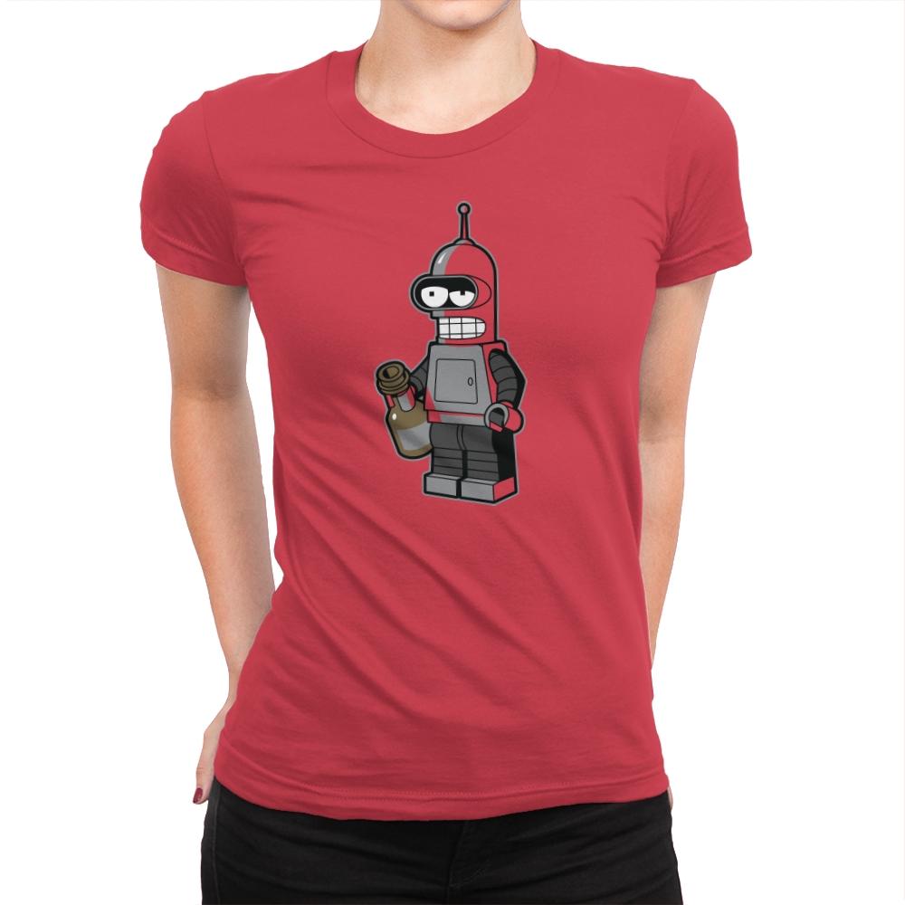 Mini Bendingbot Exclusive - Brick Tees - Womens Premium T-Shirts RIPT Apparel Small / Red