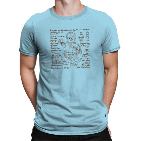 Minifigure Plan Exclusive - Brick Tees - Mens Premium T-Shirts RIPT Apparel Small / Light Blue