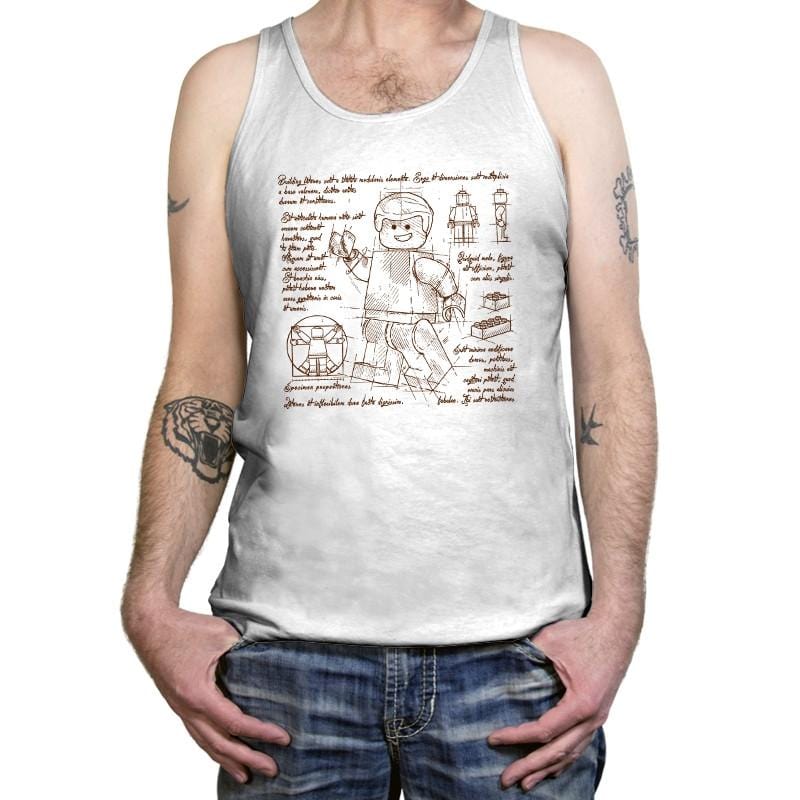 Minifigure Plan Exclusive - Brick Tees - Tanktop Tanktop RIPT Apparel X-Small / White