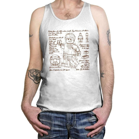 Minifigure Plan Exclusive - Brick Tees - Tanktop Tanktop RIPT Apparel X-Small / White