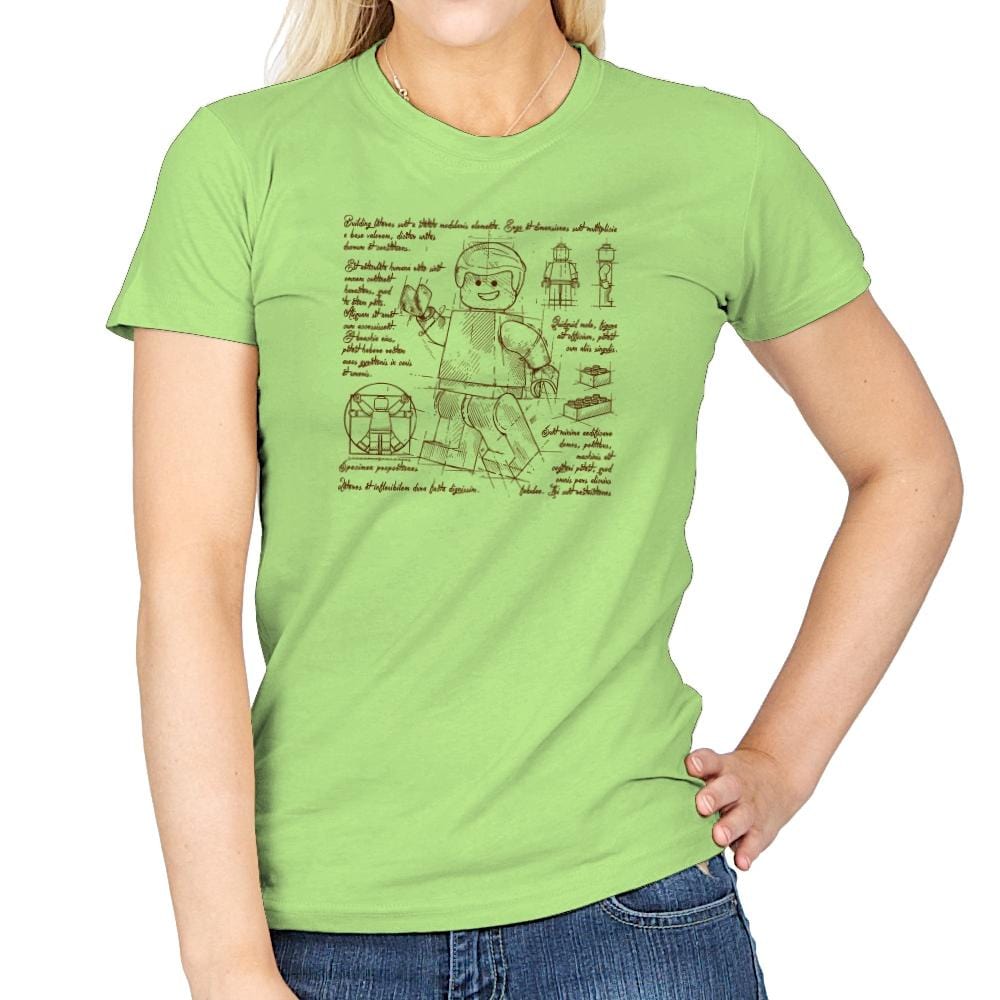 Minifigure Plan Exclusive - Brick Tees - Womens T-Shirts RIPT Apparel Small / Mint Green