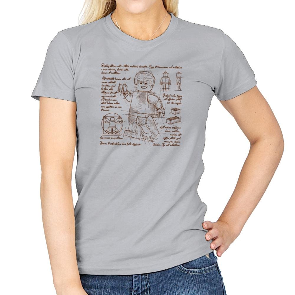 Minifigure Plan Exclusive - Brick Tees - Womens T-Shirts RIPT Apparel Small / Sport Grey