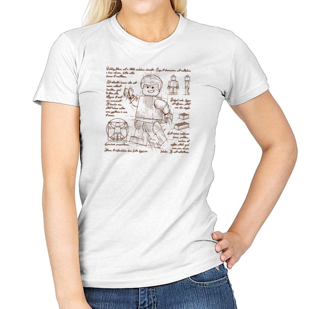 Minifigure Plan Exclusive - Brick Tees - Womens T-Shirts RIPT Apparel Small / White