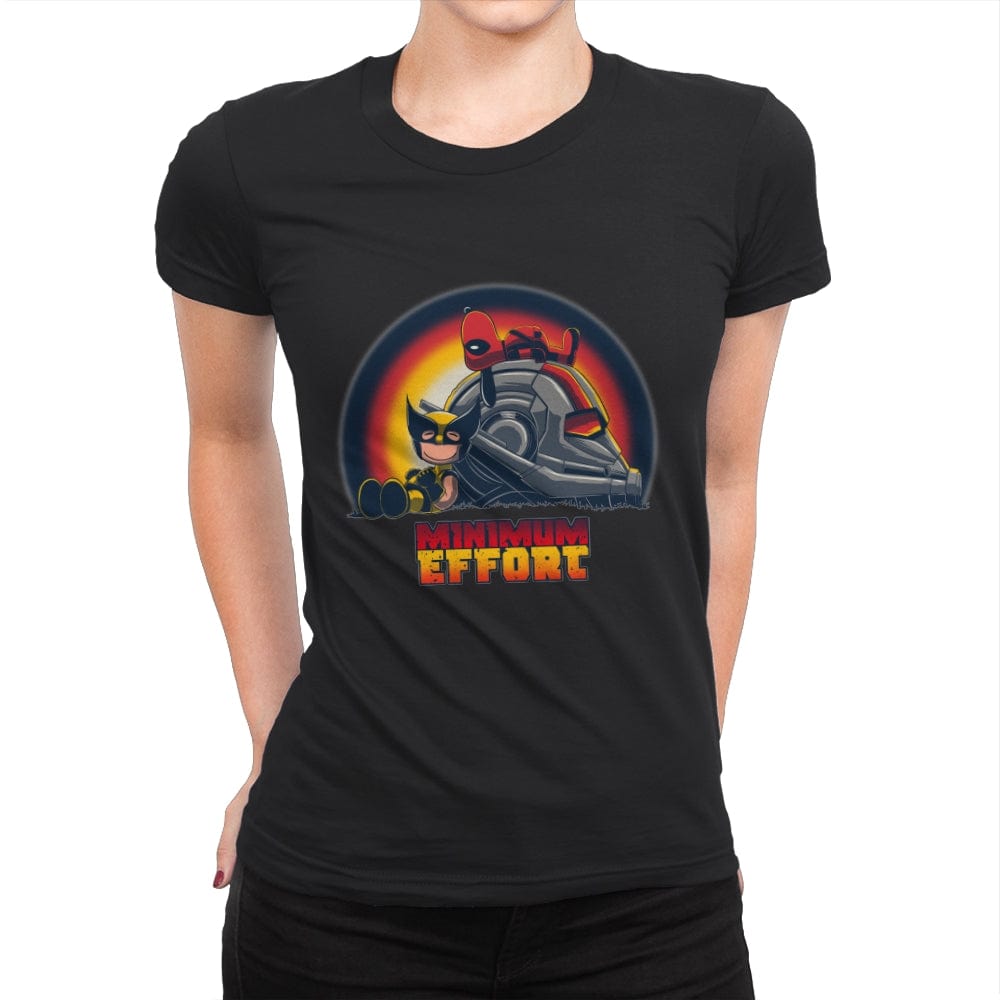 Minimum Effort - Womens Premium T-Shirts RIPT Apparel Small / Black