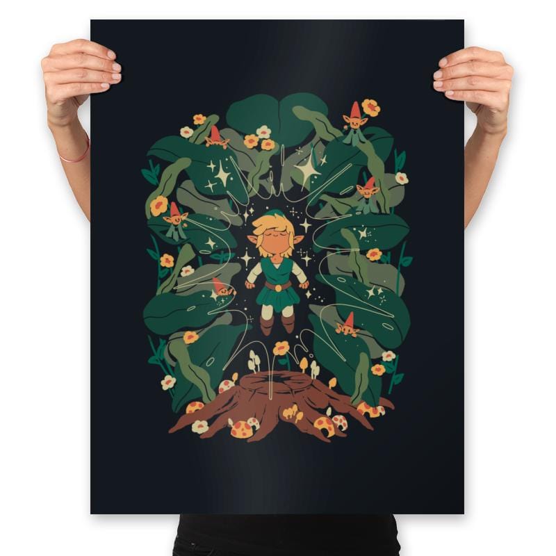 Minish Boy and Gnomes - Prints Posters RIPT Apparel 18x24 / Black