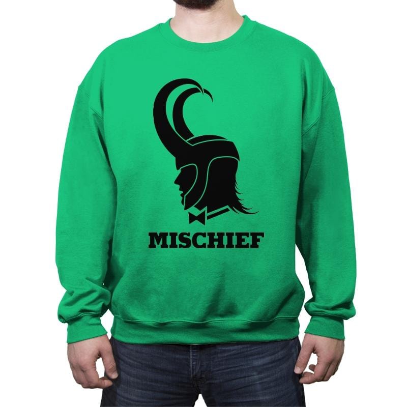 Mischief Boy - Crew Neck Sweatshirt Crew Neck Sweatshirt RIPT Apparel Small / Irish Green