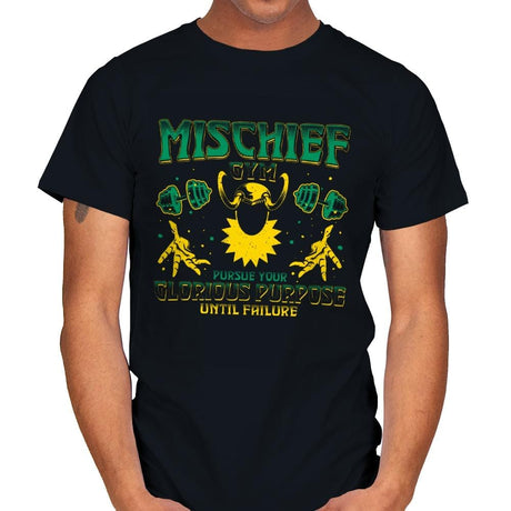 Mischief Gym - Mens T-Shirts RIPT Apparel Small / Black