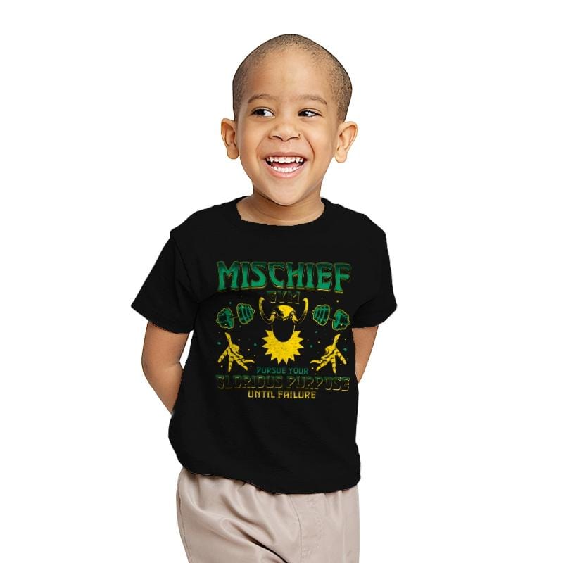 Mischief Gym - Youth T-Shirts RIPT Apparel X-small / Black