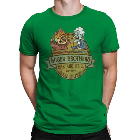 Miser Brothers Bar and Grill - Mens Premium T-Shirts RIPT Apparel Small / Kelly