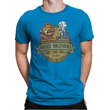 Miser Brothers Bar and Grill - Mens Premium T-Shirts RIPT Apparel Small / Turqouise