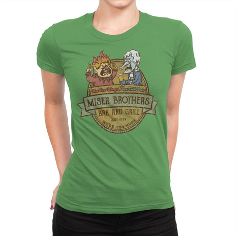 Miser Brothers Bar and Grill - Womens Premium T-Shirts RIPT Apparel Small / Kelly