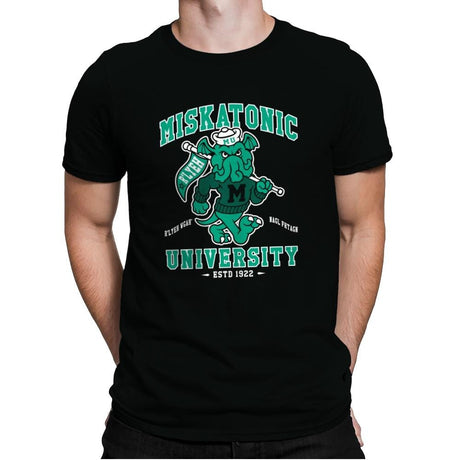 Miskatonic University - Mens Premium T-Shirts RIPT Apparel Small / Black