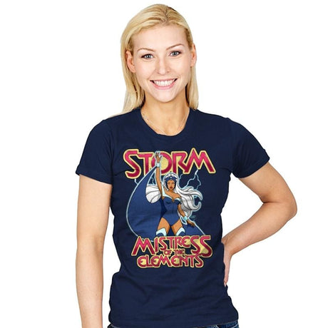 Mistress of the Elements - Womens T-Shirts RIPT Apparel Small / Navy