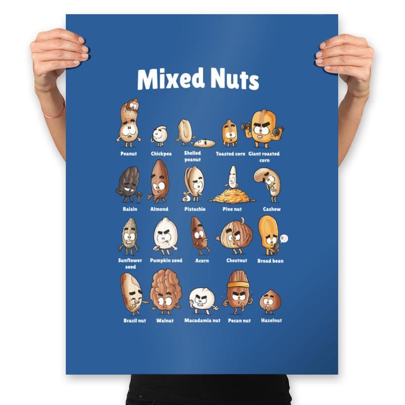 Mixed Nuts - Prints Posters RIPT Apparel 18x24 / Royal